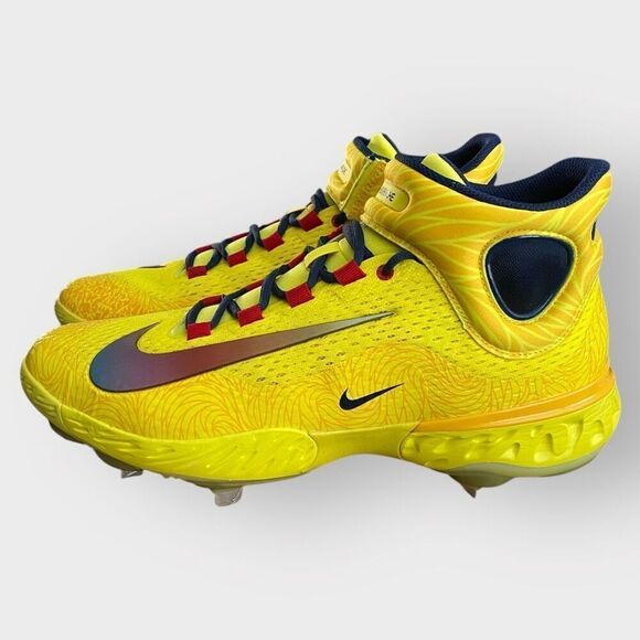 Nike Alpha Huarache Elite 4 Mid Baseball Cleats Acuna FZ3466-700 Mens size 12.5 - Picture 2 of 12